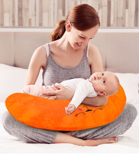 Bebek Emzirme Destek Ve Oturma Minderi Yastığı (Turuncu)