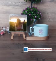 Hamile Anne Adayı Fotoğraflı Dekoratif Taş, Kupa Bardak Beyaz Hediye (Model 8)