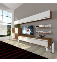 Decoraktiv Eko 8 Mdf Std Silver Tv Ünitesi Tv Sehpası (Beyaz - Kahverengi)