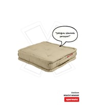 XPERMATE Bisküvi Minder Petek Önü Palet Üstü Minderi Fransız Minder Bank ve Bahçe Minderi 55x55x14 cm (Bej)