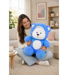 Pababo 90 Cm Dev Uykumcuk Ayıcık (Mavi)