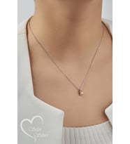 DAMLA MODEL TURUNCU TAŞLI KOLYE GOLD, GÜMÜŞ VE ROSE RENK 925 AYAR GÜMÜŞ KOLYE (Gümüş)