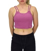 Kadın İp Askılı Pedli Crop 8136 BGL-ST03783 (Gül Kurusu)