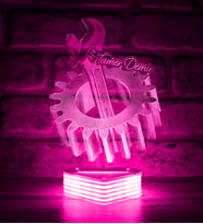 Mühendislere Özel Yeni İş Hediyesi Meslek Hediyeleri 3D Lamba (Pembe)