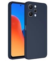Xiaomi Redmi 12 Kılıf Lansman Tasarım İç Yüzeyi Kadife Silikon (Lacivert)