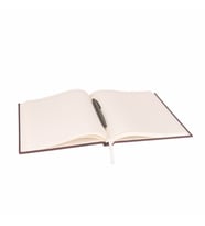 Deri Defter Günlük Journal Ajanda Tarihsiz Çizgili 160 Yaprak Rainbow Vegan 17x24 cm (Bordo)