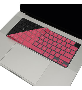 McStorey Macbook Air Pro M1-M2 ile Uyumlu Klavye Koruyucu A2681 A2442 A2485 A2780 US İngilizce Baskı (Açık Pembe)
