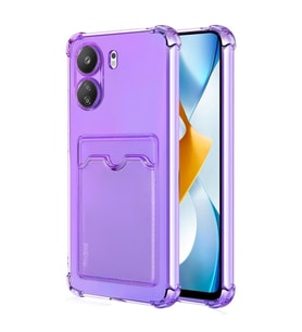 Microsonic Xiaomi Redmi 13C Card Slot Shock Kılıf Füme (Lila)