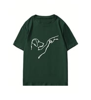 Can Dostum Köpeğim Temalı Unisex Oversize Tshirt (Yeşil)