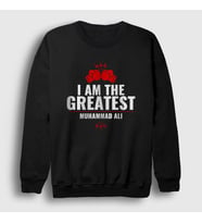 Presmono Unisex Beyaz Greatest Muhammed Ali Sweatshirt 230367tt (Siyah)