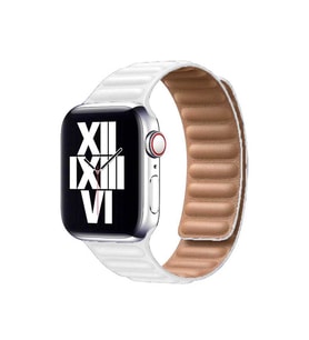 Apple Watch 42mm KRD-34 Deri Görünümlü Kordon (Beyaz)