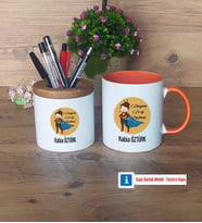 Öğretmenler Günü Hediyesi Kalemlik, Kupa Bardak T Kişiye Özel Hediye (Model 13)