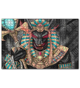 Cakapuzzle Anubis ve Asası  Puzzle Yapboz MDF (Ahşap) (255 Parça)