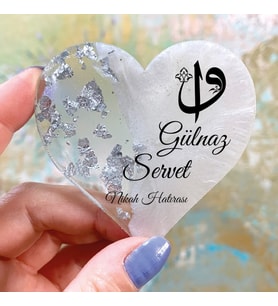 Epoksi Magnet Hediyelik -ETİKET DEĞİLDİR!! - Düğün, Nişan, Nikah, Kına, Söz Hatırası (Gümüş)