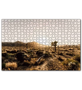 Cakapuzzle Çölde Gündoğumu Otlar ve Kaktüsler  Puzzle Yapboz MDF (Ahşap) (255 Parça)
