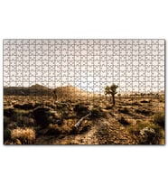 Cakapuzzle Çölde Gündoğumu Otlar ve Kaktüsler  Puzzle Yapboz MDF (Ahşap) (255 Parça)