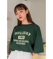 Unisex Holiday Baskılı Tasarım Tshirt (Yeşil)