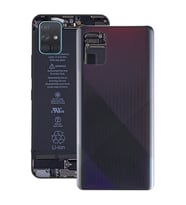 Samsung Galaxy A71 Uyumlu Arka Pil Batarya Kapağı SM-A715F (Siyah)