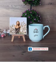 En İyi Öğretmen Fotoğraflı Dekoratif Taş, Kupa Bardak Beyaz Hediye (Model 5)