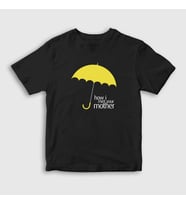 Presmono Unisex Çocuk Beyaz Umbrella How I Met Your Mother T-Shirt 196048tt (Siyah)