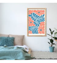 Tekli Ahşap Lamine Çerçeveli Mdf Tablo Pastel Pembe Çiçek (Ahşap)