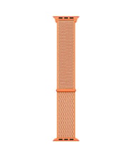 Microsonic Apple Watch Series 1 42mm Hasırlı Kordon Woven Sport Loop (Turuncu)