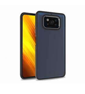 Xiaomi Poco X3 Kılıf Case, Kamera Lens Korumalı Elektroplatin Kaplama Sert PC Koruyucu Colourful Platinum Serisi (Siyah)