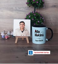 Aile Hekimi Fotoğraflı Dekoratif Taş, Kupa Bardak Beyaz Hediye (Model 11)