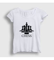 Presmono Kadın Sarı Board Chess Satranç T-Shirt 331079tt (Beyaz)