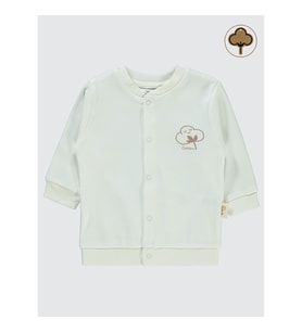 Civil Baby Bebek Organik Hırka 1-12 Ay Ekru (Ekru)