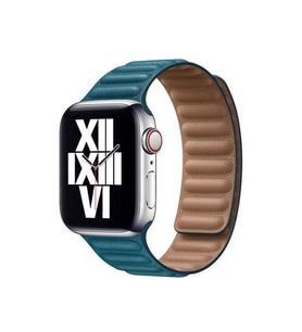 Apple Watch 38mm KRD-34 Deri Görünümlü Kordon (Petrol Mavisi)