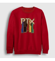 Presmono Unisex Beyaz Vintage Pentatonix Sweatshirt 75799tt (Kırmızı)