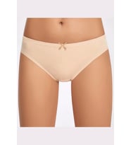 Likralı Fiyonklu Kadın Bikini Külot   10 Adet (Ten)