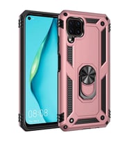 Huawei P40 Lite Kılıf Yüzüklü Zırh Tank Vega (Rose)