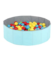 Baby Marine Katlanabilir Top Havuzu - Oyun Alanı - Oyun Halısı + 150 Adet 4 Renk Top Hediye (Mint Yeşili)