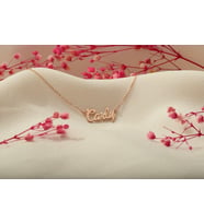 Kişiye Özel 925 Ayar Gümüş İsim Kolye (Rose)