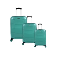 Bagacar Ultra Hafif Silikon 3lü Set Valiz Fıstık Yeşili+ETİKET HEDİYELİ! (Yeşil)