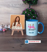 Psikoloji Öğretmeni Fotoğraflı Dekoratif Taş, Kupa Bardak Beyaz Hediye (Model 4)