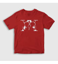 Presmono Unisex Çocuk Beyaz Killua And Gon Anime Hunter X Hunter T-Shirt 238351tt (Kırmızı)