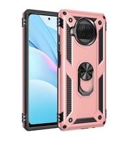 Xiaomi Mi 10T Lite 5G Kılıf Yüzüklü Zırh Tank Vega (Rose)