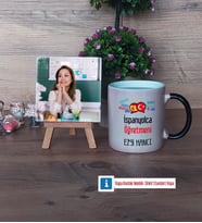 İspanyolca Öğretmeni Fotoğraflı Dekoratif Taş, Kupa Bardak Beyaz HediyeÖğretmenler Günü Hediyesi (Model 9)
