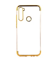 Xiaomi Redmi Note 8T Kılıf Zore Dört Köşeli Lazer Silikon Kılıf (Gold)