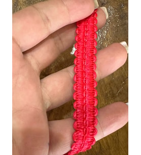 EN 1 CM NAKIŞ İŞLEME BİYE DİKİŞ AKSESUARI ŞERİT 1  METRE (Kırmızı)
