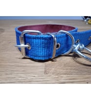 Küçük ve Orta Irk Bez Köpek Tasması (Mavi)