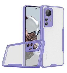 Xiaomi Mi 12T Kılıf Parfe Kenarları Pastel Renk Silikon Kılıf (Mor)