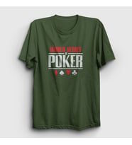 Presmono Unisex Sarı Wsop World Series Of Poker T-Shirt 363470tt (Haki)