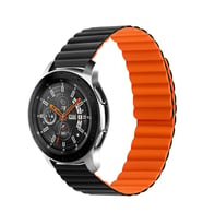 Galaxy Watch 46mm KRD-52 Mıknatıslı Kordon (Siyah - Turuncu)