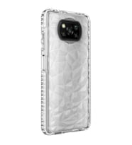Xiaomi Poco X3 Kılıf Buzz Köşeleri Airbagli Prizmatik Tasarım (Beyaz)