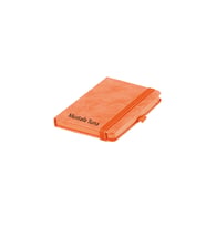Kenarları Boyalı Konsept Termoderi Kapaklı Not Defteri ( 9 x 14 cm ) (Turuncu)