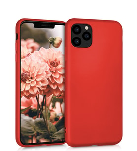 Microsonic Matte Silicone Apple iPhone 11 Pro (5.8'') Kılıf (Kırmızı)